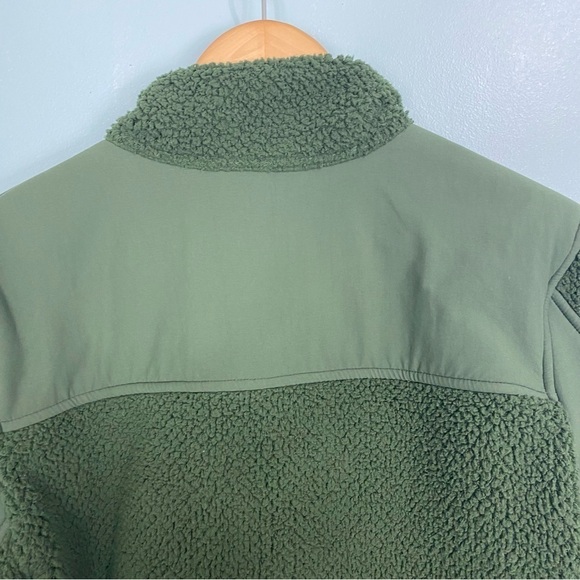 Taylor Stitch Trucker Sherpa Fleece Jacket Green Full Zip Sz‎ 38 - Picture 6 of 7